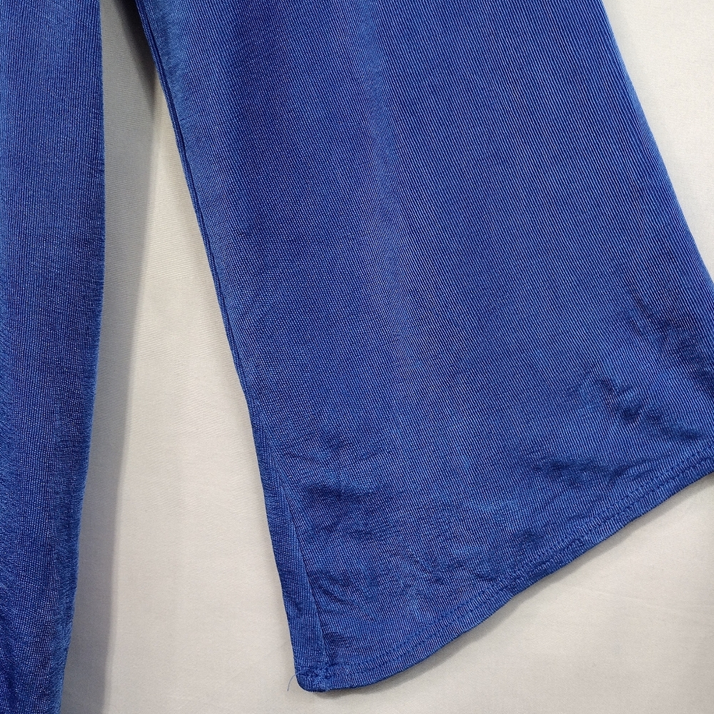Slinky Brand V-Neck Embellished Tunic Womens M Royal Blue Business Travel Casual - Picture 3 of 8
